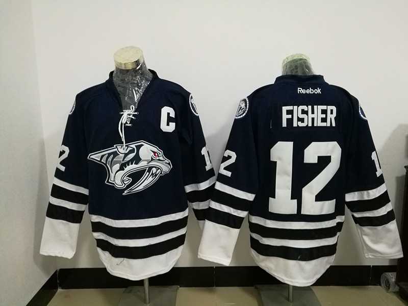 Nashville Predators #12 Mike Fisher Navy Blue Stitched NHL Jersey,We sell and wholesale Nashville Predators #12 Mike Fisher Navy Blue Stitched NHL Jersey on line form chian!